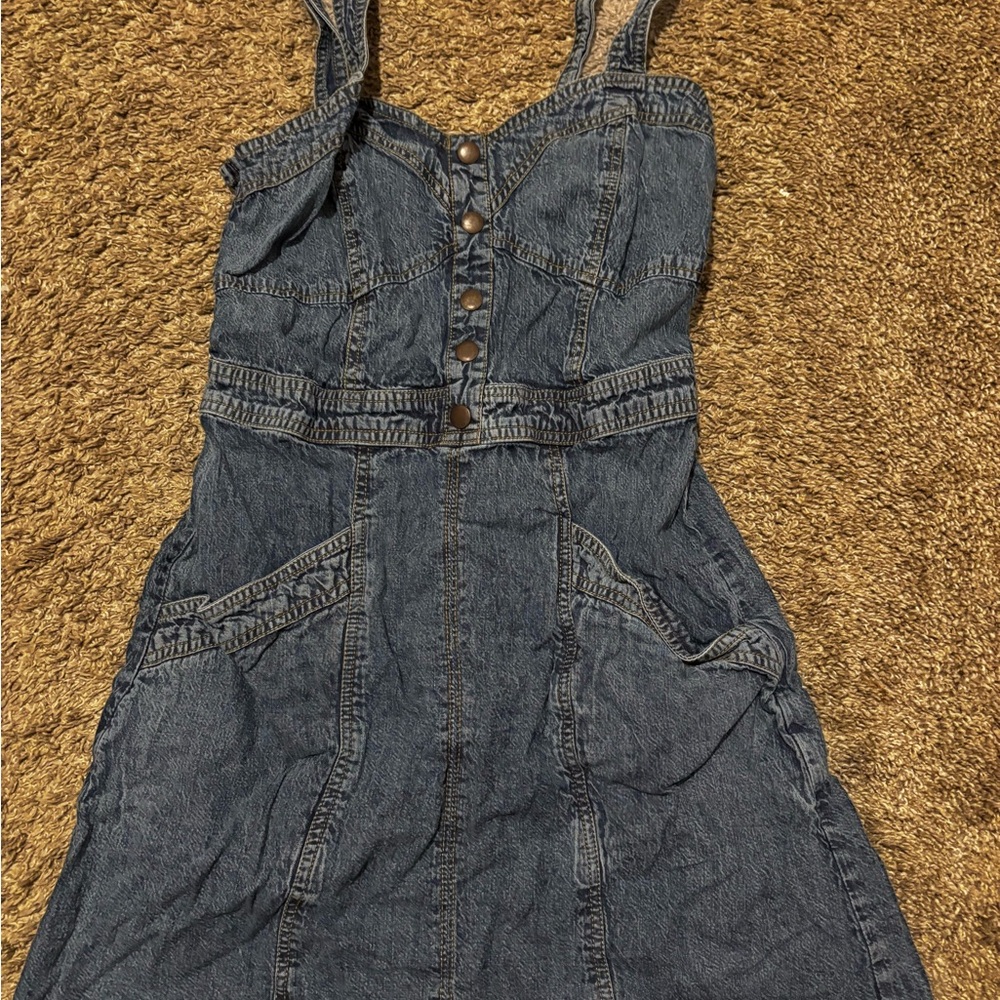 Denim Button-Up Dress